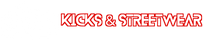 DS Kicks & Streetwear logo, white with red outline